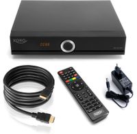Xoro HRK 7672 HDD DVB-C HD Kabelreceiver (HDTV TWIN Tuner, HDMI, USB PVR Ready, S/PDIF opt., MiniSCART, ohne SATA Festplatte im FP-Schacht, 12V) schwarz, inkl. HDMI Kabel