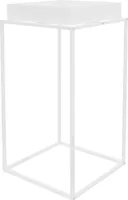 ML-Design Pflanzenständer mit abnehmbarem Tablett, 45x45x80 cm, Weiß, aus Metall