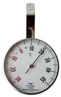 Rundes 7cm Fensterthermometer aus Metall