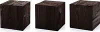 Holzblock 20x20x20cm Satz von Drei - Holzständer Deko – Holz Blumenständer - Baumstamm Deko zum Haus – Holzdeko - Blumensäule Holz - Blumenhocker Holz