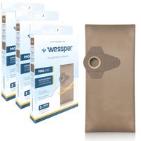 15x náhradné 20-litrové filtračné vrecká do vysávača Wessper pre vysávač Parkside PWD 30 A1