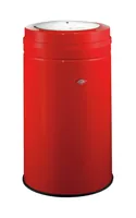 WESCO 350931-02 BIG SWING Abfallsammler in ROT mit 120 Liter Abfallvolumen und Schwingdeckel / Mülleimer