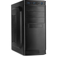 Inter-Tech IT-5905, Midi Tower, PC, čierna, ATX, micro ATX, domáca kancelária, 35,5 cm