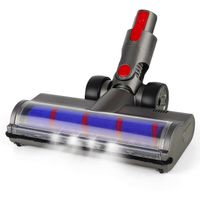 Soft Roller Brush für Dyson V7 V8 V10 V11 V15 Ersatzbürste Reinigungskopf mit 4 Frontlichten für Hartboden und Kurzflorige Teppiche