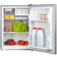 PRIMO PR128FR Tischkühlschrank - 65 Liter Fassungsvermögen - Silber - Freistehender Tischkühlschrank