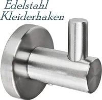 Edelstahl Kleiderhaken 1 Stück Garderobenhaken Wandhaken Edelstahl Handtuchhaken zum Bohren inkl. Schrauben und Dübel V2Aox