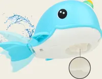 Badespielzeug Kinder, Induktionswassersprüh Walform Baby Wasserspielzeug mit Licht, Schwimmende Badespielzeug Induktionsspray badewannenspielzeug Blau
