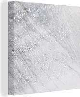 OneMillionCanvasses® - Plátno - Mramor - Glitter - Stříbrná, nástěnná malba, nástěnné dekorace obrazy obývací pokoj, 90x90cm