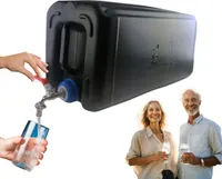 Anwicar Wasserkanister mit hahn - Wasser Kanister mit zapfhahn 30l - Camping Wassertank - Schwarz
