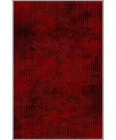 FISUN Wohnzimmerteppich 80 x 150 cm – Rot