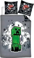 Posteľná bielizeň Minecraft Green na jednolôžko, obliečka na perinu 140 x 200 cm + obliečka na vankúš 65 x 65 cm, polybavlna