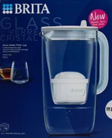 Brita ONE Tischwasserfilter Glas 2,5 L weiß/ blau inkl. Maxtra PRO ALL-IN-ONE Filterkartusche