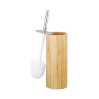 relaxdays WC-Garnitur braun/silber Holz