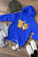 Dětská mikina Cute Pikachu Evolie Pokemon Trainer Dětské tričko Comic Anime Manga Hoody