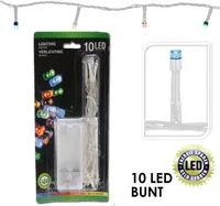 10 LED Lichterkette Weihnachten Beleuchtung Deko, Farbe:Bunt