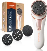 GRUNDIG Hornhautentferner elektrisch Hornhaut entfernen - schnell schöne Füße - Fußpflege Set mit Hochleistungsakku I Wasserdicht IPX7 I Fuß Pedi Pediküre Set elektrisch