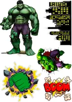 "Hulk."  5 Teile Tortenaufleger,Geburtstag,Tortendeko, Cake Topper