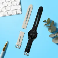 kwmobile 2x Sportarmband kompatibel mit Xiaomi Mi Watch / Mi Watch Color Sport Armband - Fitnesstracker Band Set aus TPU Silikon
