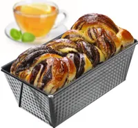 KADAX Rechteckige Brotbackform "Ellos", Kuchenform mit Antihaftschicht, Backform, Schwarz, 31 cm