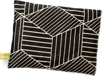 Kirschkernkissen BIO Wärmekissen Mikrowelle Miniblings 23x17cm Schwarz Geometrie