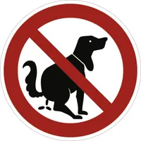 Dreifke® Schild Hier kein Hundeklo, Alu, Ø 400 mm
