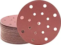 MioTools Fox Klett-Schleifscheiben, 150 mm, 17-Loch, f. Exzenterschleifer, Normalkorund (50 Stk.) K100