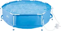 CRIVIT Metal-Frame-Pool, Ø 300 x H 76 cm, inkl. Filterpumpe max. 4.383 Liter