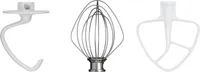 KitchenAid Zubehör-Set Knethaken K452DH, Schneebesen K452WW und Flachrührer K452B für Küchenmaschinen Artisan Classic und Ultra Serie