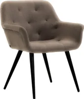 CLP Esszimmerstuhl Langford Metallgestell,taupe Stoff