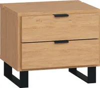 Nachtkommode Patitas 16, Farbe: Eiche - Abmessungen: 40 x 45 x 40 cm (H x B x T)