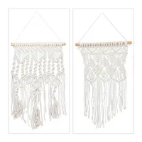 relaxdays macramé závěsná sada 2 kusů