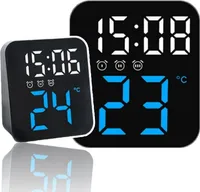 Elektronische Uhr Digitaler Led-Standwecker Datum Temperatur