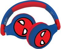 Lexibook 2-in-1 Spiderman-Bluetooth-Kopfhörer für Kinder Rot/Blau