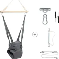 Türhopser baby ab 6 monate Hellgrau, Hopser baby jumper bouncer, Babyschaukel für türrahmen, Schaukel indoor, Türschaukel, Hüpfer, Kinderschaukel, Tür