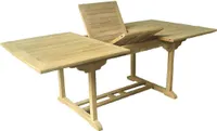 Teak Tisch rechteckig Gartentisch Gartenmöbel Holz ausziehbar 120-180cm