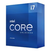 Intel i7-11700K, 3,6 GHz, LGA1200, 16 vlákien procesora, maloobchodné balenie, 8 jadier procesora, 125 W, komponent pre stolové počítače, Intel