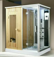 XXL Luxus LED Dampfdusche +Sauna-Kombi Set Sauna-Komplettdusche Duschtempel 2024