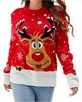 Weihnachten pullover frauen faul herbst und winter stil frauen gestrickte top Weihnachten-Größe XXL