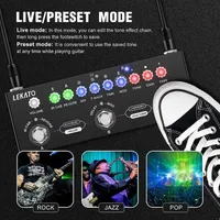 LEKATO Gitarren-Multieffektpedal Delay Chorus Phaser Reverb Bluetooth 5.0