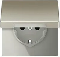 Jung ES 1520 KL Steckdose mit Klappdeckel edelstahl LS990/LS-Design