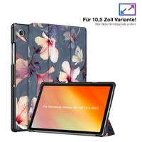 Schutzhülle für Samsung Galaxy Tab A8 10.5 2021 Cover Case Schutz Tablet Farbe: Blühender Hibiskus