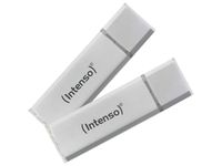 INTENSO USB 3.2-Stick Ultra Line, 64 GB, 2er Pack, silber