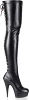 DELIGHT-3063 Damen Boots von Pleaser, Schwarz Matt , EU 42, US 12
