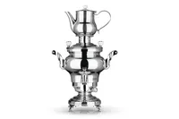 BEEM ODESSA + Samowar 3 l Edelstahl Türkischer Teekocher elektrisch 1800 W 1 l Edelstahl-Teekanne mit Sieb NEU: Dispenser mit Einhand-Bedienung