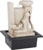 ProGarden Brunnen mit Yoga-Frau 28,5 cm Zimmerbrunnen