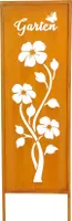 Gartenaufsteller Garten H83cm Metall Rost Gartenstecker Stele Garten-Deko Deko