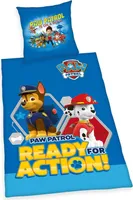 Bettwäsche-Set, Paw Patrol, Kopfkissenbezug 80 x 80 cm mit Knöpfen und Wende-Motiv, Bettbezug 135 x 200 cm, Mit Knopfverschluss, 100% Baumwolle/Linon