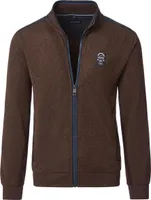 CASAMODA Herren Strickjacke Reißverschluss Regular-Fit Braun L