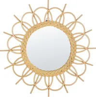 BELIANI Lustro wiszące naturalne rattanowe ø 60 cm nowoczesny design ścienna dekoracja