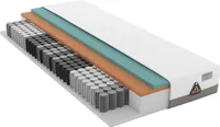 Geltex-Taschenfederkernmatratze - 100 x 200 cm - 7-Zonen-Taschenfederkern - Geltex-Next-Schaum - Härtegrad 4